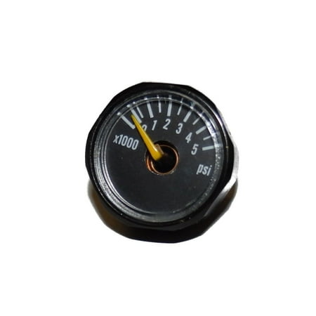 - 5000 PSI Gauge for Paintball Air Tank by Captain O-Ring (5k gauge black, compatible with 3k and 4.5k tanks)