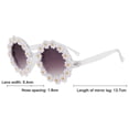 thumbnail image 2 of Gafas de sol retro de margaritas para mujer, gafas de sol redondas de flores para festivales de discoteca, 2 of 5