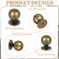 thumbnail image 3 of Cabinet Knobs, 4Pcs 15/16" (24mm) Aluminum Round Solid Dresser Drawer Knobs for Modern Kitchen Cabinet Pull Handles Metal Hardware, Bronze, 3 of 7