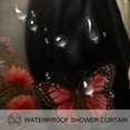 thumbnail image 3 of Butterfly Waterproof Printed Shower Curtain with Hooks - Bathroom Decoration, Bathroom Curtains, Bathroom Curtain, 3 of 6