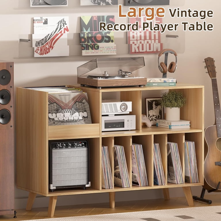 Record Holder zdt Large Record Player Stand, 48''Turntable Stand with Storage