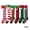 Blue and Red Stripes + Red and White Black Stripes + Green and Black Stripes + Orange + Gray and Black Stripes + Red and Black Stripes, variant on Esaierr Kids Girls Christmas Holiday Knee High Socks Cute Bowknot Fur Ball Compression Socks Fall Winter Christmas Socks Thigh High Socks (6 Pairs) 7-12 Years