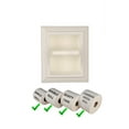 thumbnail image 3 of Typhon Recessed Solid Wood Toilet Paper Holder 7 x 8.5, White Enamel, 3 of 4