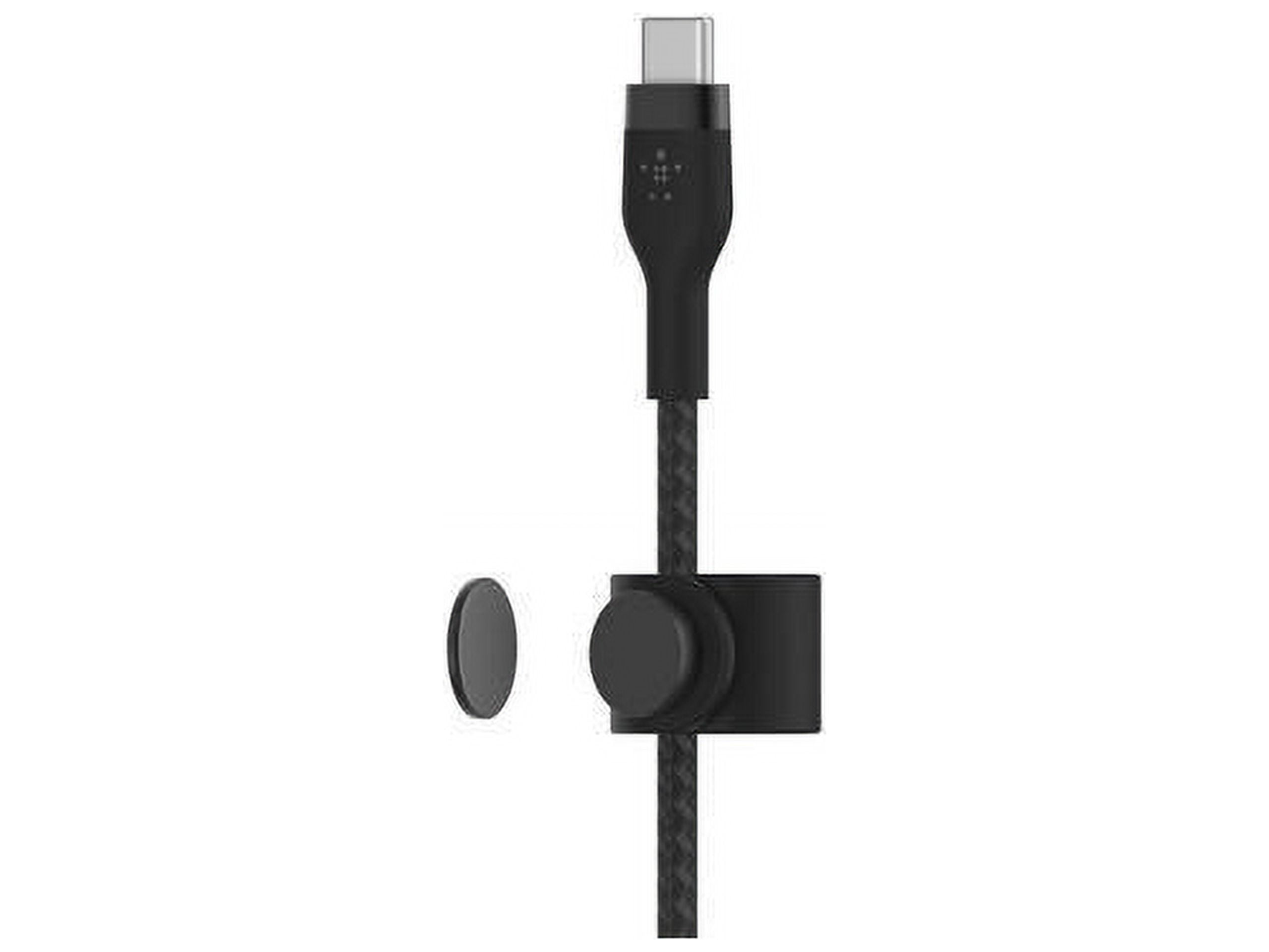 Belkin BoostCharge Pro Flex Braided USB Type C to Lightning Cable (2M/6.6ft), MFi Certified 20W Fast Charging PD Power Delivery for iPhone 14, iPhone 13, 12, 11, Pro, Max, Mini, SE, iPad - Black