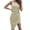 Beige, variant on Fesfesfes Women Gowns Round Neck Casual Solid Color Slit Irregular Sleeveless Dress Skirt Zipper Dress Under $10