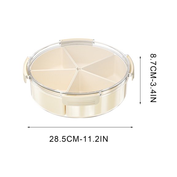 PRETXORVE Snack Tray, Snack Tray Container, New Compartment Fruit with Lid Platter Household Candy Box Living Room Fruit Platter Snack Dried Fruit Box