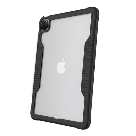 onn. Slim Rugged Tablet Case for iPad Pro 11" (1st, 2nd, 3rd, 4th generation) / 10.9" iPad Air (4th, 5th generation) - Black/Clear