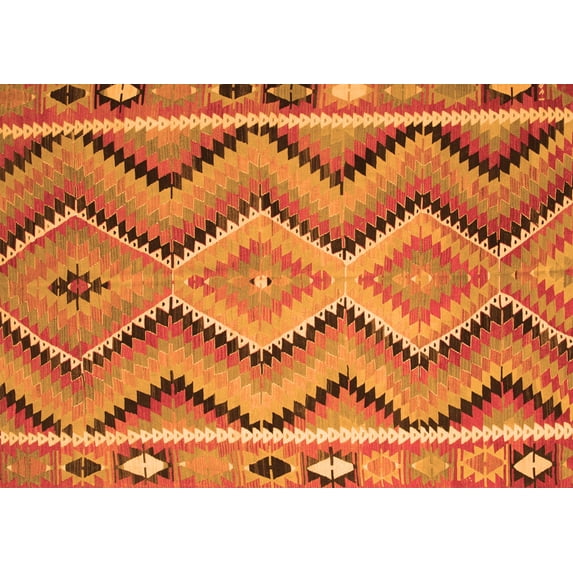Ahgly Company Indoor Rectangle Southwestern Orange Country Area Rugs, 8' x 12'