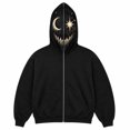 thumbnail image 2 of Halloween Mens Hoodies Fashion Oversize Mens Zip Up Hoodie Vintage Graphic Y2k Hip Hop Gothic Hoodies Jacket Silver XL, 2 of 5