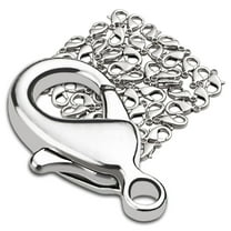 Haobase 50 Pieces Lobster Clasps, Silver, 12mm