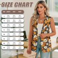 thumbnail image 7 of Uorisanigo Floral Print Women's Vest Suit Button Down with Pockets Waistcoat Vest for Women Size L Loose Sleeveless Vests Blazer Casual, 7 of 7