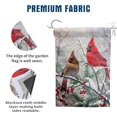 thumbnail image 3 of Bandera de jardín DZGlobal Winter Cardinal Bird House, 70 x 100 cm, 3 of 7