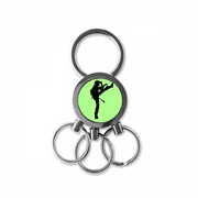 Japanese Kick Fitness Fitness Stainless Steel Metal Key Holder Chain Ring Keychain