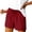 Red, variant on Admvng Linen Shorts for Women Drawstring Elastic Waist Side Split Summer Comfy Short with Pockets