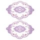 thumbnail image 1 of Uxcell 2Pack 12x17-in Retro Lace Placemat Oval French Crochet Doilies Coasters Morado Oscuro, 1 of 7