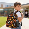 thumbnail image 3 of KUIFORTI Fire Basketball Toddler Backpack Boys Kids School Bag with Multiple Organizer Pockets Adjustable Straps 13.5 Inch for Preschool Kindergarten Back to School Gifts, 3 of 7