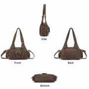 Angelkiss Purse for Women PU Wallet With Adjustable Shoulder Strap Crossbody Bag Single Satchel Handbags Hobo Bag