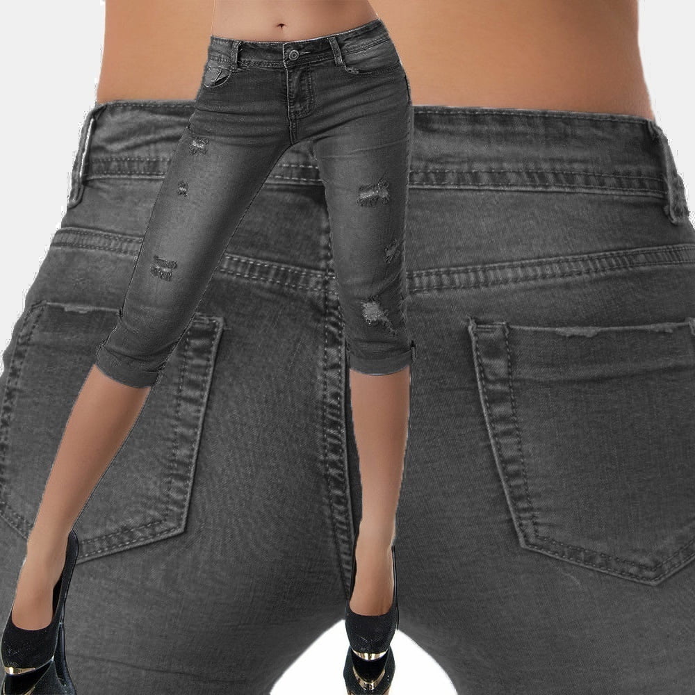 half ripped jeans