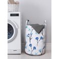 thumbnail image 3 of Floral Laundry Bag, Cornflowers and Dragonflies on Pastel Background, Hamper Basket with Handles Drawstring Closure for Laundromats, 13" x 19", Purple Sea Blue, by Ambesonne, 3 of 4