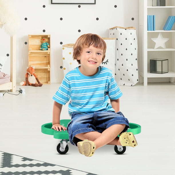 未使用保管品  SCOOTポール 110cm Indoor Ride: Gymax Kids Sitting Scooter Floor Scoot Board with 4