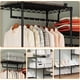 thumbnail image 1 of Historyli Organizador de ropa independiente de metal,perchero resistente con 8 estantes y 4 barras para colgar,perchero ajustable para armario,170 cm de largo x 43 cm de ancho x 194 cm de alto, 1 of 7