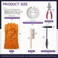 thumbnail image 2 of Juego de herramientas Swpeet de 7 piezas: martillos de soldadura, alicates, cepillos y guantes, 2 of 7