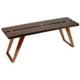 thumbnail image 2 of Bare Decor  Admiral Wood Dining Bench with Steel Frame, 47", 2 of 5
