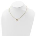 thumbnail image 4 of 925 Sterling Silver Cable Necklace with Pendants Chain Prizma Gold-tone 14K Flash Gold-plated 16 inch Colorful CZ Intertwined Circle 2 Extender 16.95 mm, 4 of 4