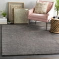 thumbnail image 4 of Hauteloom Hoyt Living Room, Bedroom Area Rug - Solid & Striped - Charcoal, Off White - 2' x 3', 4 of 11
