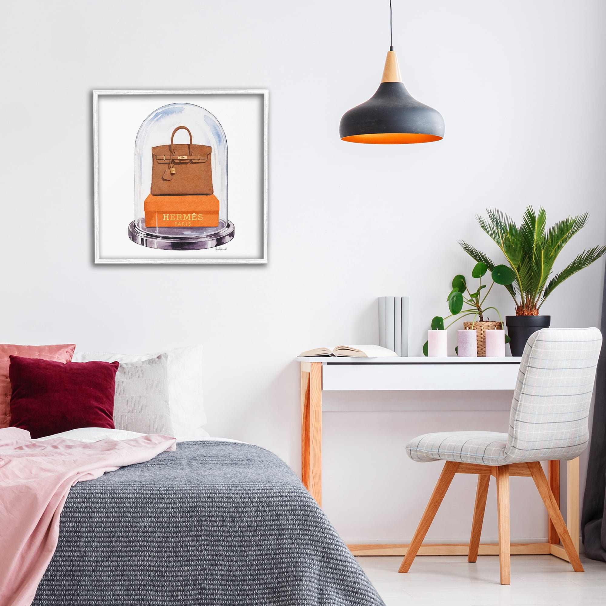 Stupell Industries Luxury Handbag Dome White Framed Giclee Art, design by Amanda Greenwood