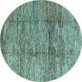 thumbnail image 1 of Ahgly Company Indoor Round Abstract Light Blue Modern Area Rugs, 8' Round, 1 of 4