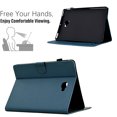 thumbnail image 2 of Case for Galaxy Tab A 10.1" 2016 SM-T580/SM-T585/SM-P580/SM-P585/SM-P585Y, Carbon Fiber Texture PU Leather Multi-Angle Viewing Stand Shockproof Flip Case with Card Slots Magnetic Clasp, Darkblue, 2 of 6