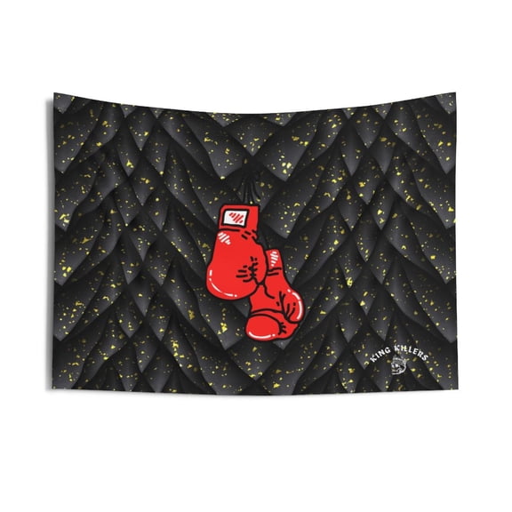 Black & Gold Boxing Flag