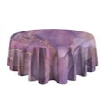 thumbnail image 5 of Purple Marble Abstract Round Table Cloth,Wrinkle Resistant Table Cover with Polyester,Waterproof Reusable Round Table Clothes for Easter Birthday Picnic Wedding (Round,60x60inch), 5 of 6