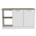 thumbnail image 2 of Spacious Top & Storage - Rectangular Kitchen Island with Four Open Shelves, 2 of 4