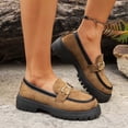 thumbnail image 6 of Miluxas Loafers for Women Classic Suede Loafers Casual Round Toe Shallow Mouth Slip on Shoes Comfort Walking Soft Sole Shoes Brown 9(42), 6 of 9
