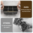 thumbnail image 3 of Large Ice Cube Molds, 2 Pack Ice Cube Tray, 1.8 Inch Silicone Ice Trays for Freezer with Lid, Stackable Whiskey Ice Cubes Mold, Easy to Release (Grey), 3 of 3