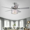 thumbnail image 5 of Warehouse of Tiffany Swerl 52-inch 1-Light Lighted Ceiling Fan with Multi-Layered Shade Remote Controlled, 5 of 6