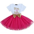 thumbnail image 3 of FYMNSI Baby Girls Birthday Outfit My 2nd Birthday Cake Smash Dress Polka Dots Tutu Dresses Infant Short Sleeve Summer Clothes with Bowknot Headband, 3 of 7