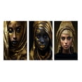 thumbnail image 2 of Designart "Vintage Elegance Gold Muslim Queen" Religious Woman Wall Art Set Of 3 - Glam Gold Gallery Set For Office Decor, 2 of 6