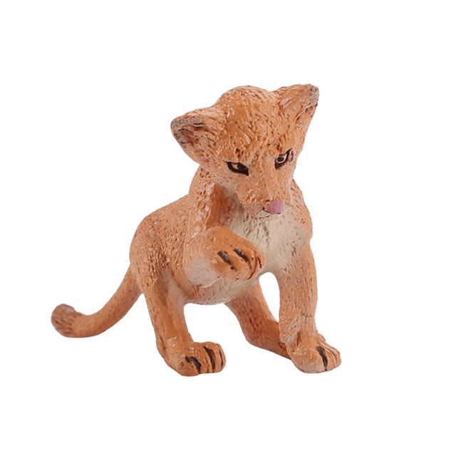 PVCS Li-on Animal Toys Figurines Home Decorate Preschool Educational Gift for Kids