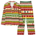 thumbnail image 2 of Hueook Long Sleeve Top and Pant with Pockets Women's Christmas Printed Pajama Set for Daily Home Wear with Pocket Multicolor 3X, 2 of 8