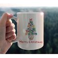 thumbnail image 5 of Coquette Bow Chinoiserie Christmas Tree Mug, Preppy Christmas Porcelain Coffee Cup Ceramic, Grandmillennial Xmas Colorful Bow Ceramic Coffee Tea Mug 11 oz, 5 of 5
