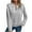 Gray, variant on Lenpel Women's Sweatshirts Casual V Neck Long Sleeve Solid Color Textured Pullover Tops Trendy Fall Outfits