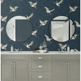 thumbnail image 3 of NextWall  Cranes Peel and Stick Wallpaper 27 in. W x 18 ft. L - Denim Blue, 3 of 7