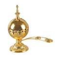 thumbnail image 3 of Quemador de incienso de Metal adorno de mesa soporte de incienso de para el hogar para escritorio, Yoga, decoración de meditación Dorado perfecl Quemador de incienso, 3 of 8