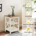 thumbnail image 5 of Alpha Joy Indoor Contemporary Storage Medium Density Fiberboard, White (Set of 2), 5 of 7