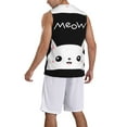 thumbnail image 5 of Gaeub Cat Meow Men's Mesh Basketball Jersey, Quick-Drying Sleeveless Top S-4XL, Loose Muscle Tank Top -Small, 5 of 9