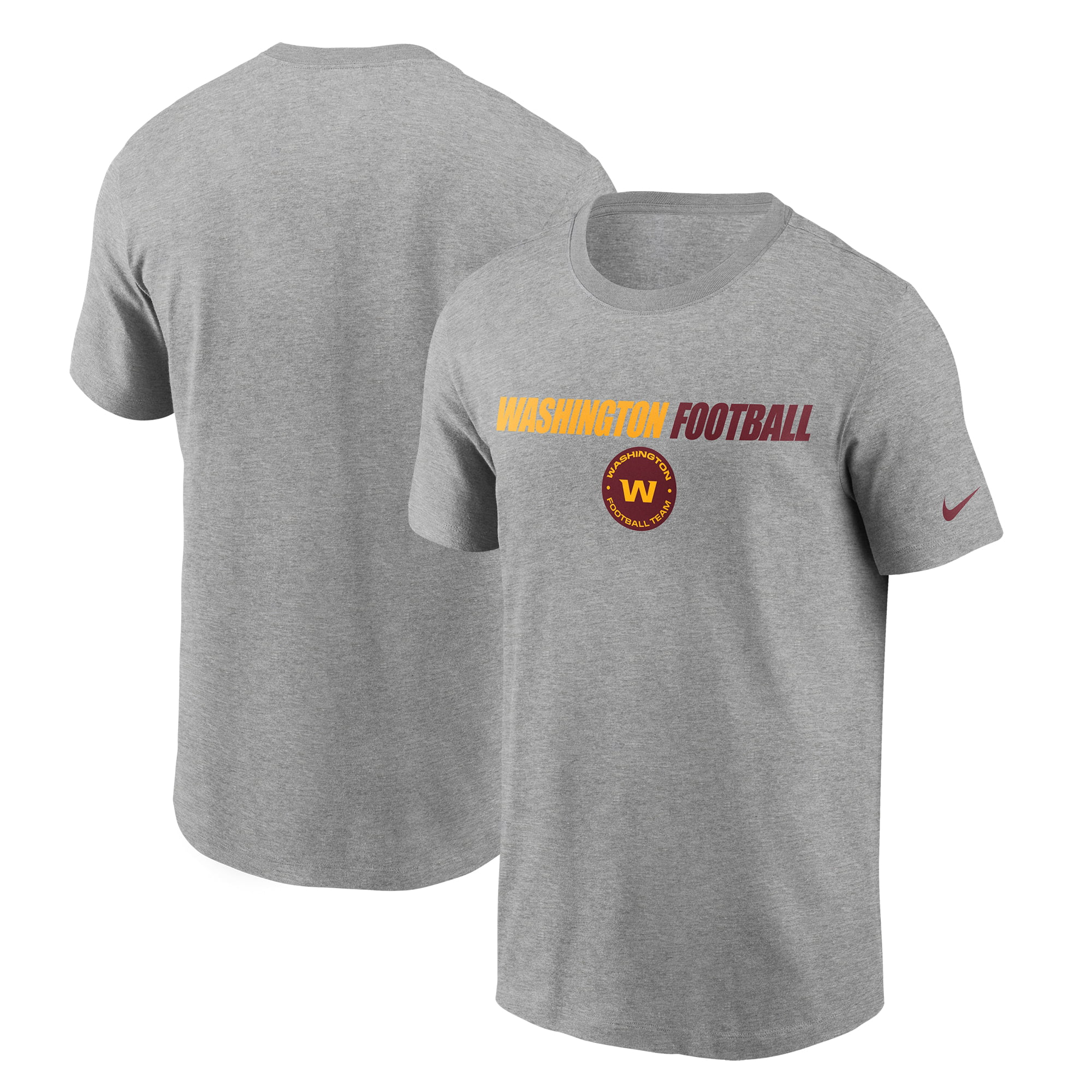 Washington Football Team Nike Tonal Logo Essential T-Shirt - Charcoal ...