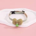 thumbnail image 2 of Kitten Breakaway Collar, Cat CollarwithBow, Gingham Fabric, Green Bell, Adjustable Length, Quick Release Buckle, Pet Collar, 1 Pc, 2 of 6